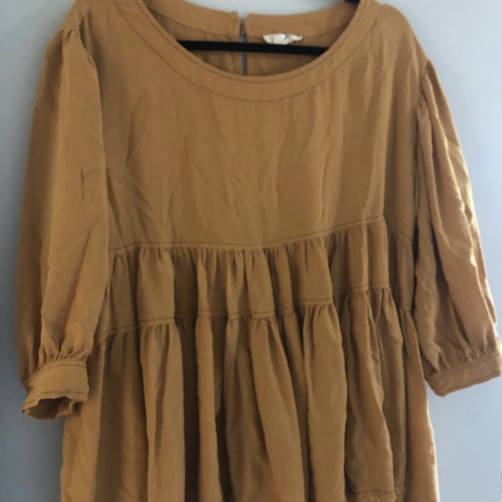 Mustard, layered boutique top